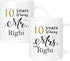 anniversary Coffee Mug Set of 2, 11oz